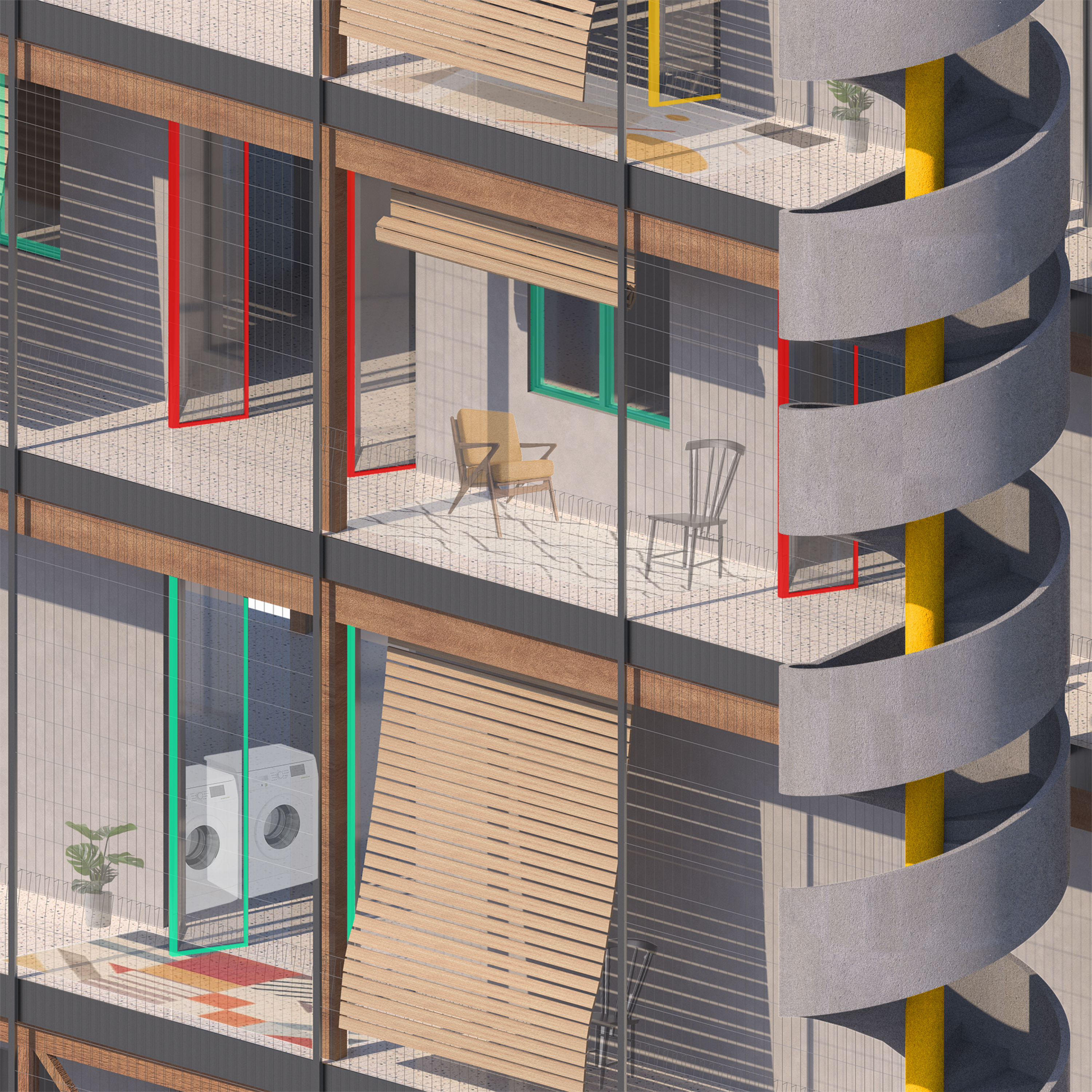 Casita City porch render