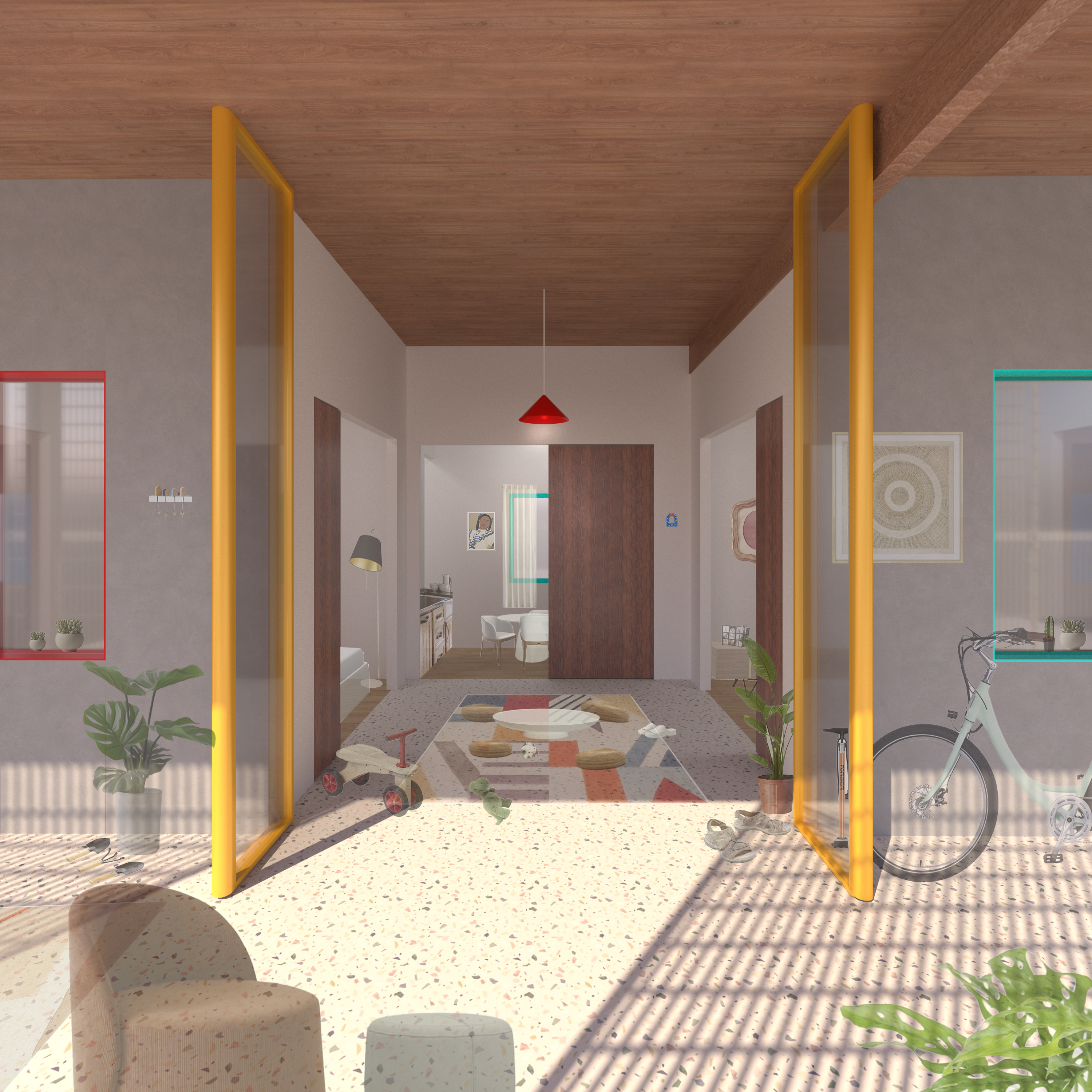 Casita City living unit render