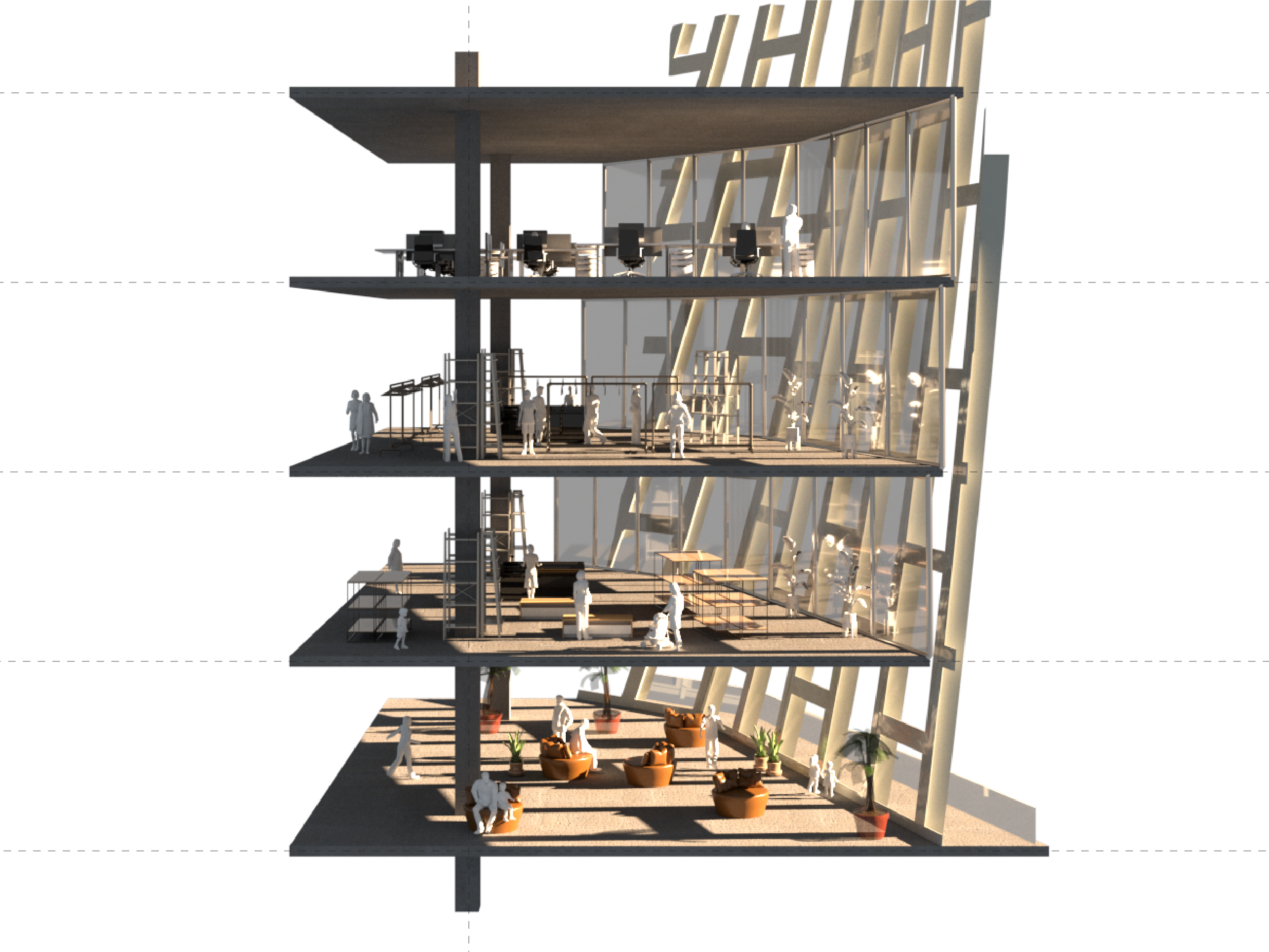 Terracurve Tower commercial podium render