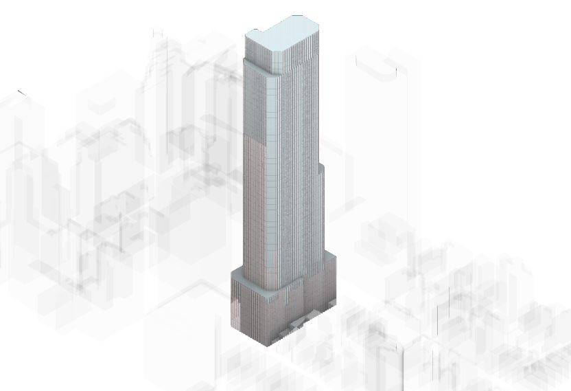 Facade panelization iso view
