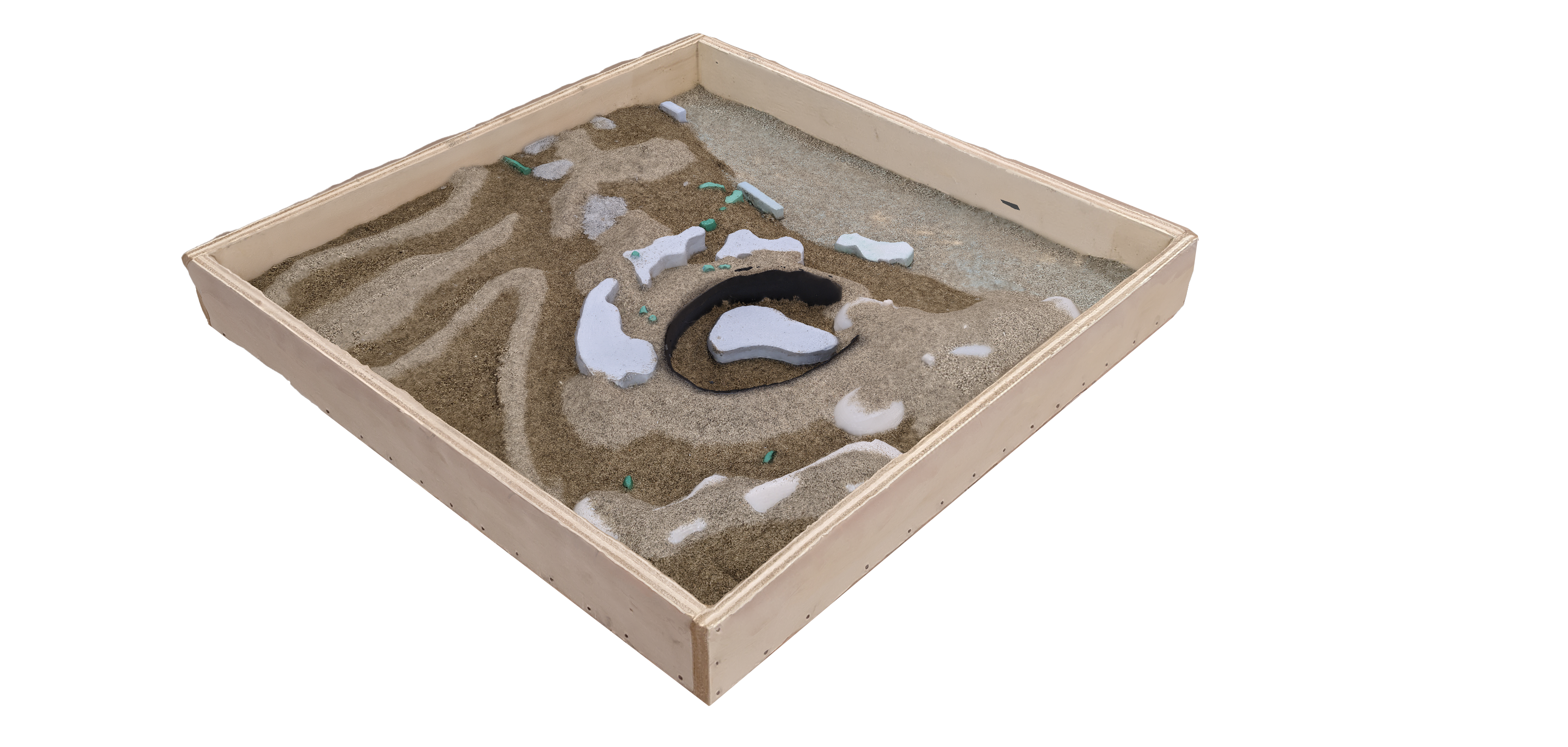 Between the Mounds model material study