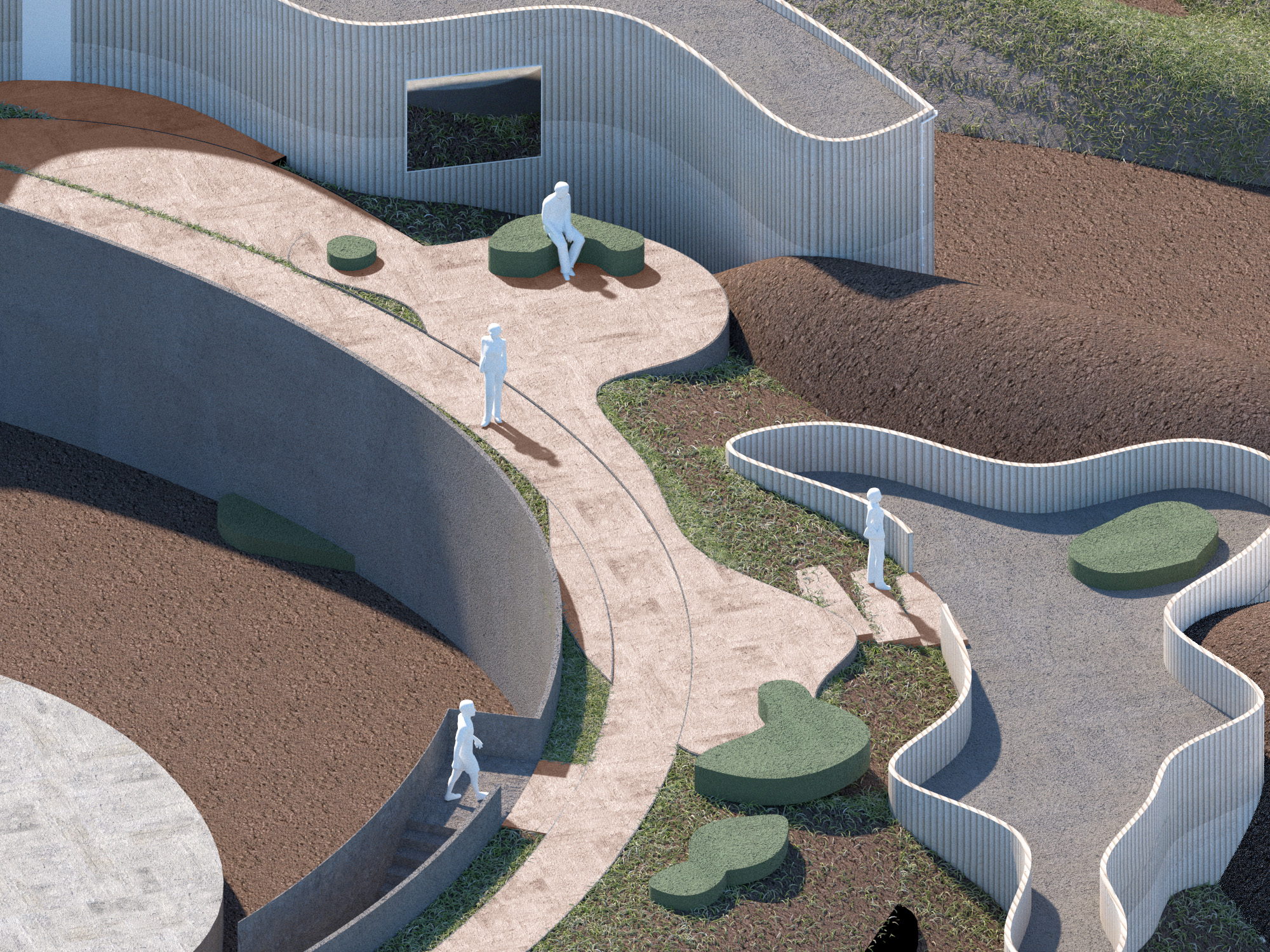 Between the Mounds hotel section render