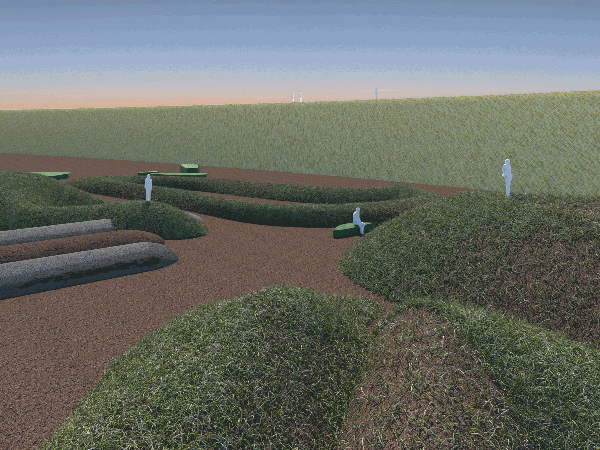 Between the Mounds water level animation