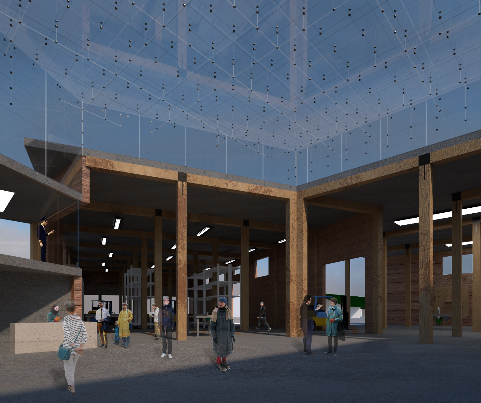 Recycle Sphere interior render