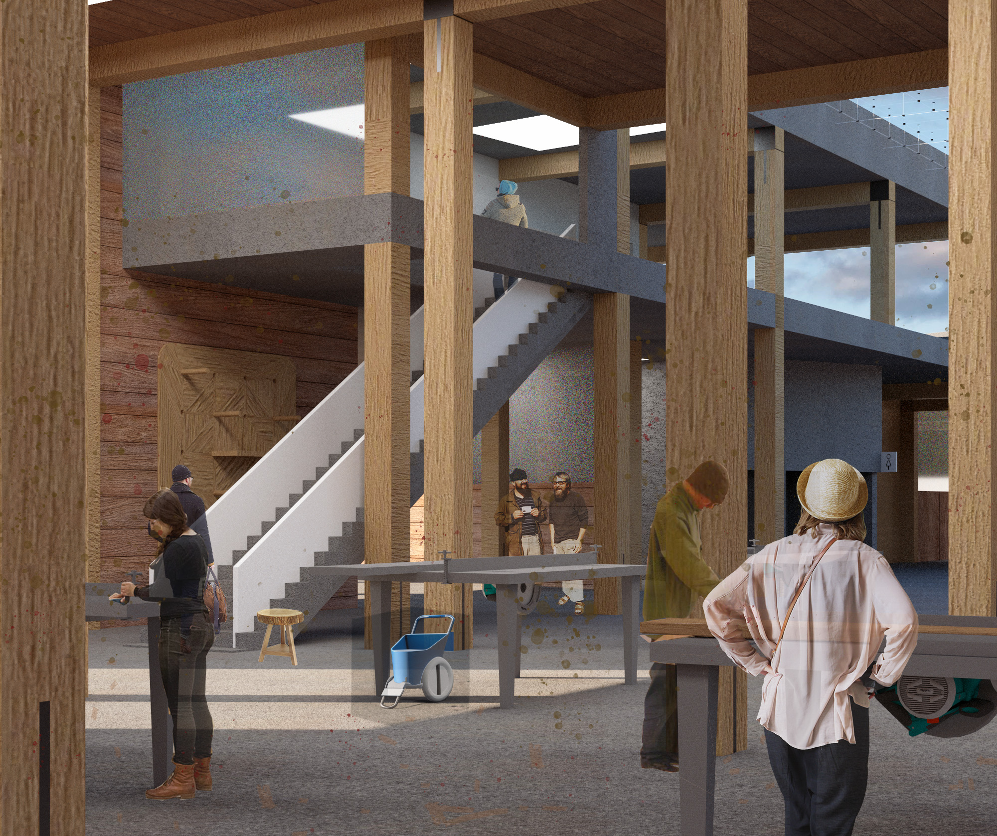 Recycle Sphere construction axon