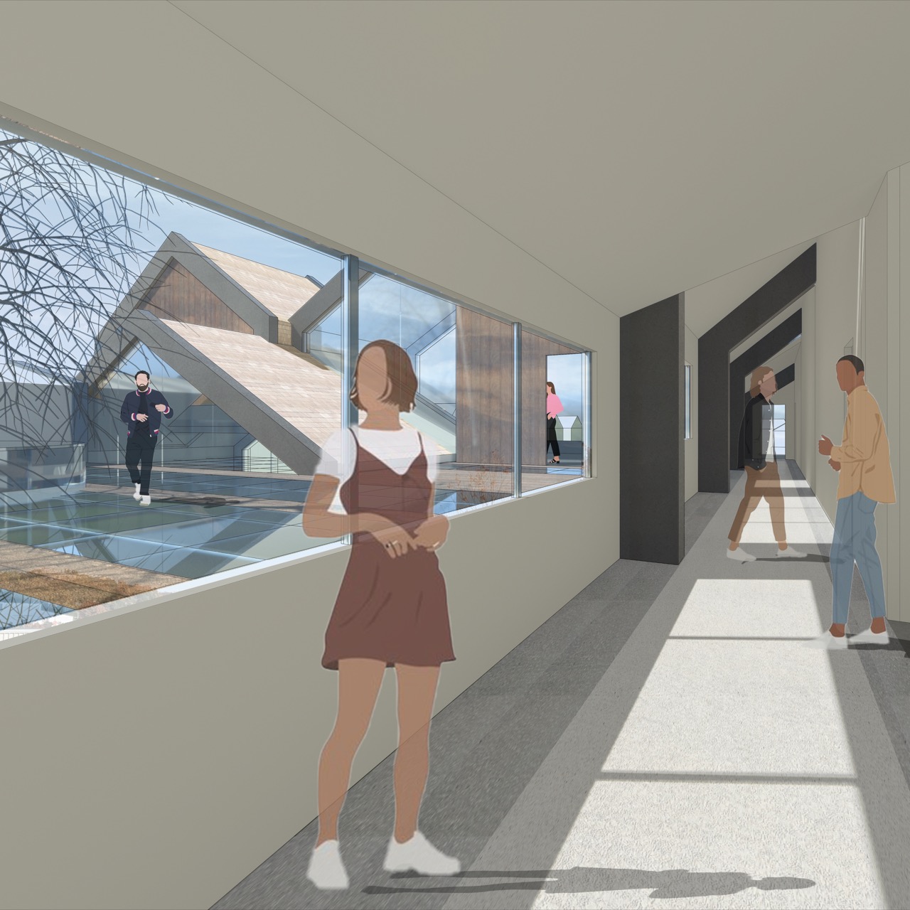 Southside Community Arts Center hallway render