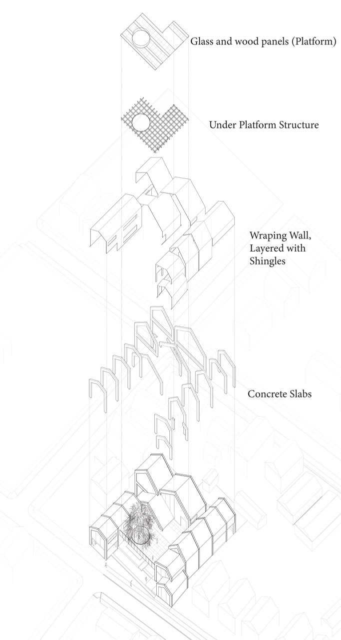 Southside Community Arts Center tectonic exploded diagram