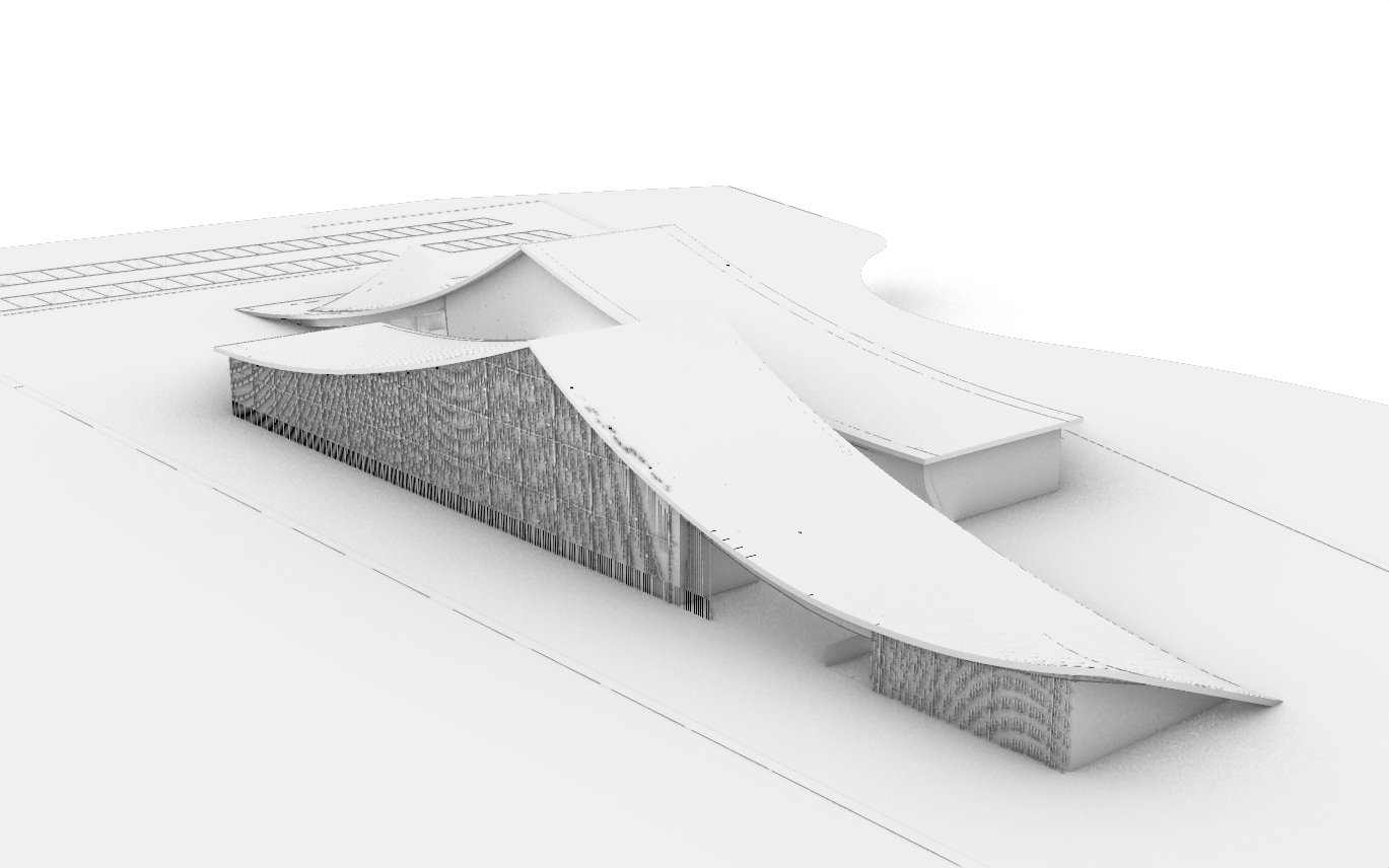 Mix-use street-facing perspective