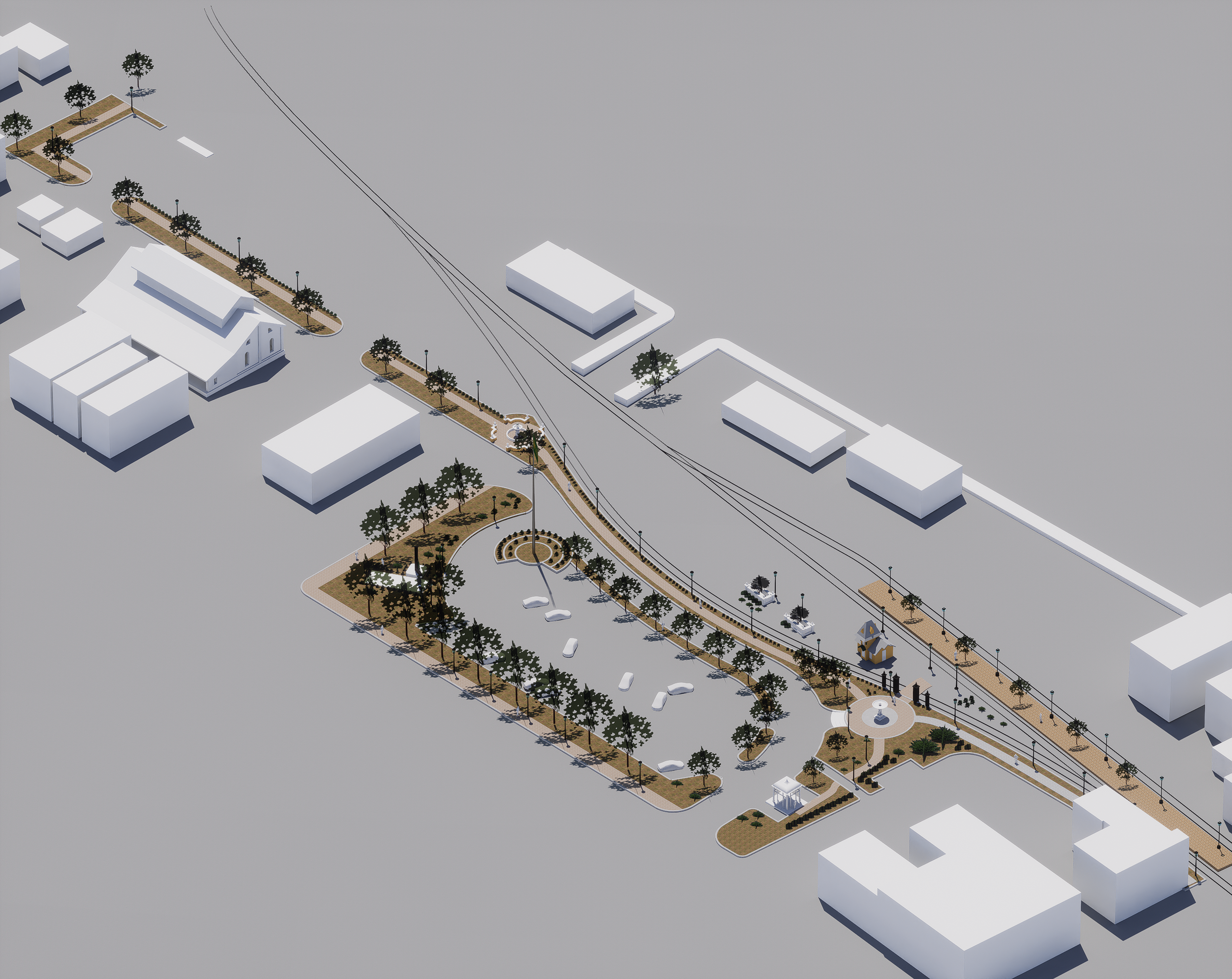 Urban Scale isometric view rendering