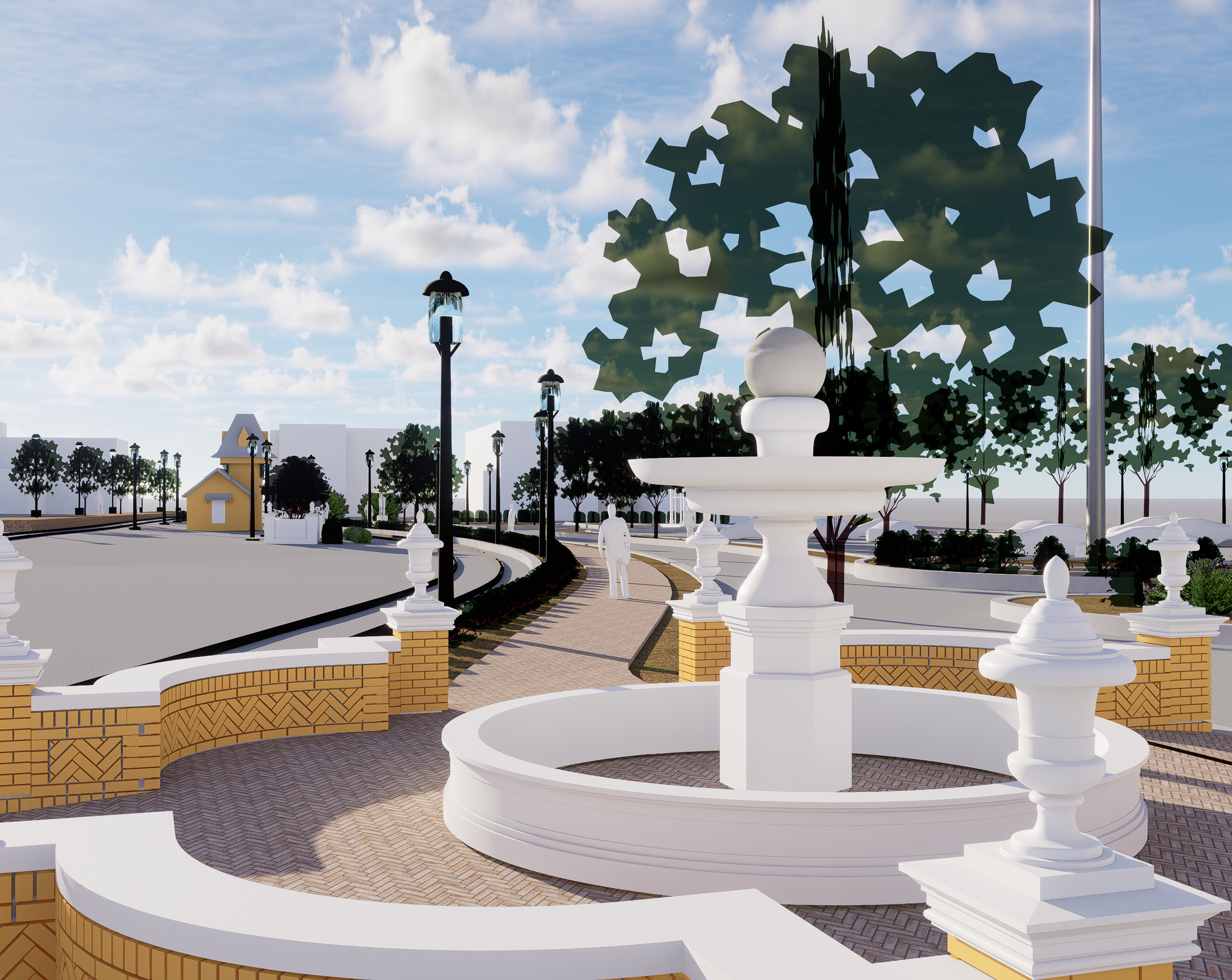 Urban Scale perspective from plaza