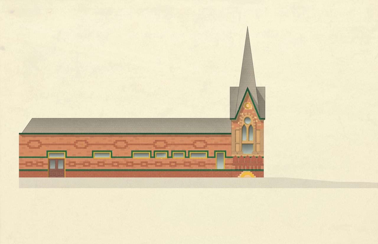 Urban Scale west elevation drawing