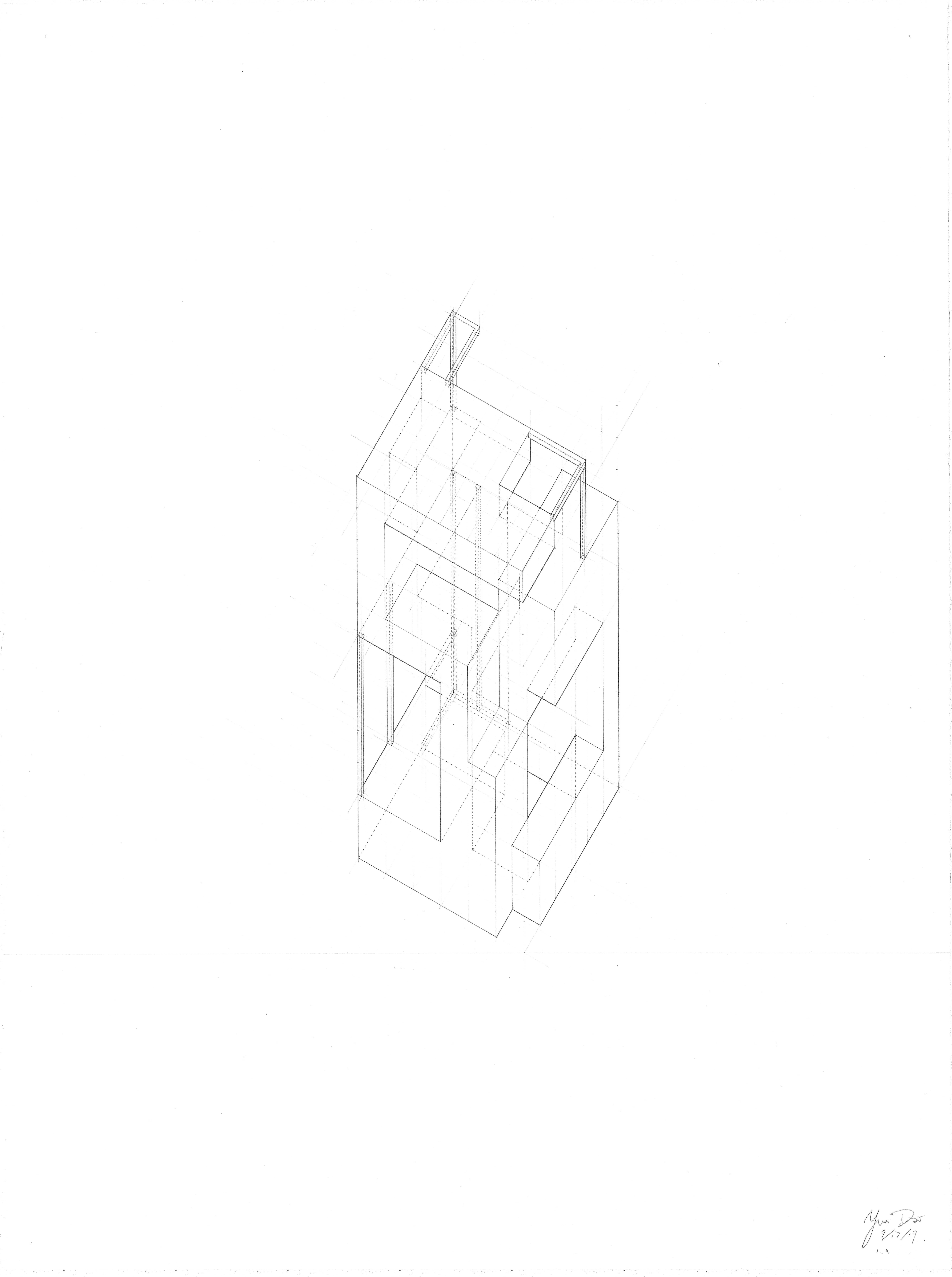 Cube City axonometric drawing